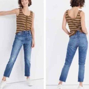MADEWELL The High-Rise Slim Boy Jean Women's Sz. 27 Stretch Denim 25.5" Inseam